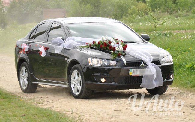 аренда авто Mitsubishi Lancer X на свадьбу